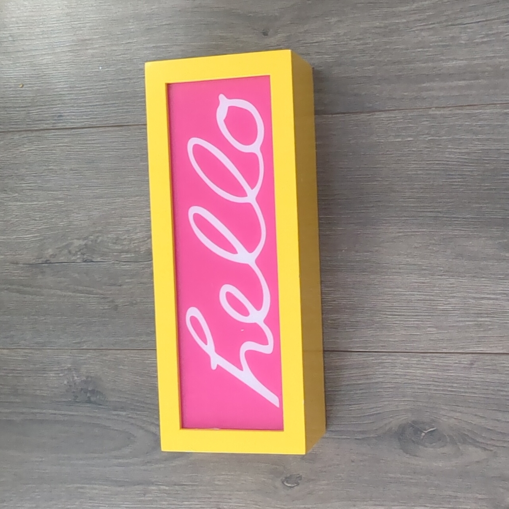 Light up hello block!
